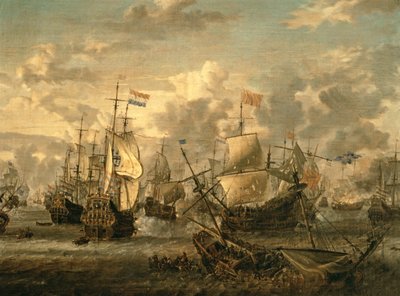 Episode of the Four Days Battle, 1st-4th June 1666 by Abraham Storck